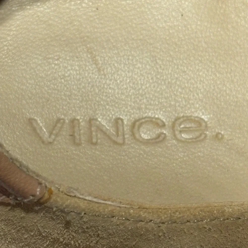 Vince Dillon‎ Brown Suede Espadrille Trim Whipstitch Sneakers Shoes Women's 8.5M